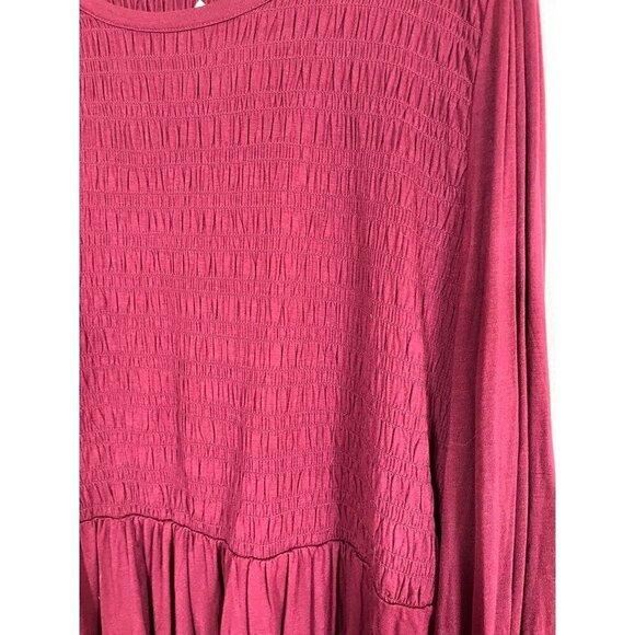 Lane Bryant Top 18 Purple Floral Smock Feminine Neutral Minimalist Preppy Boho - Picture 4 of 9